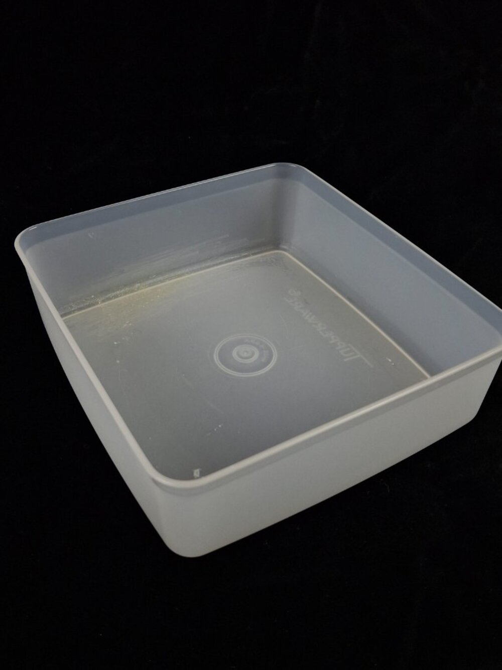 Vintage Tupperware Square Sandwich Keeper Box Container White Base 1458-2 No Lid